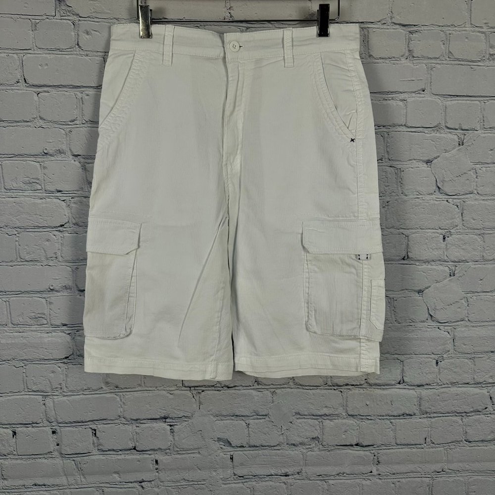 Beverly Hills Polo‎ Club Men's 7 Pocket Cargo Short, Size 32, White, NWOT